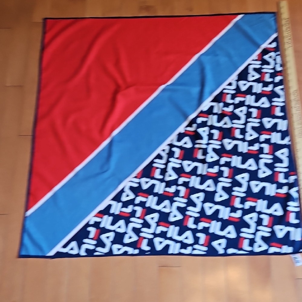 Fila Red and Blue Logo Scarf